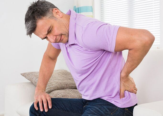 back pain in a man